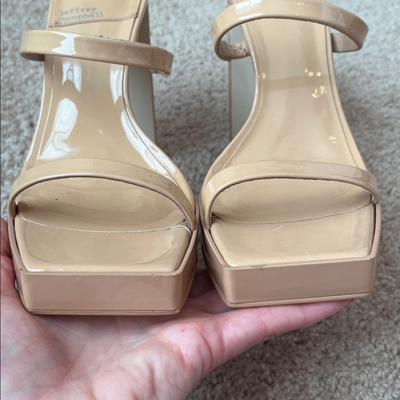 Jeffrey Campbell Hustler Patent Leather Block Heels - Picture 3 of 7